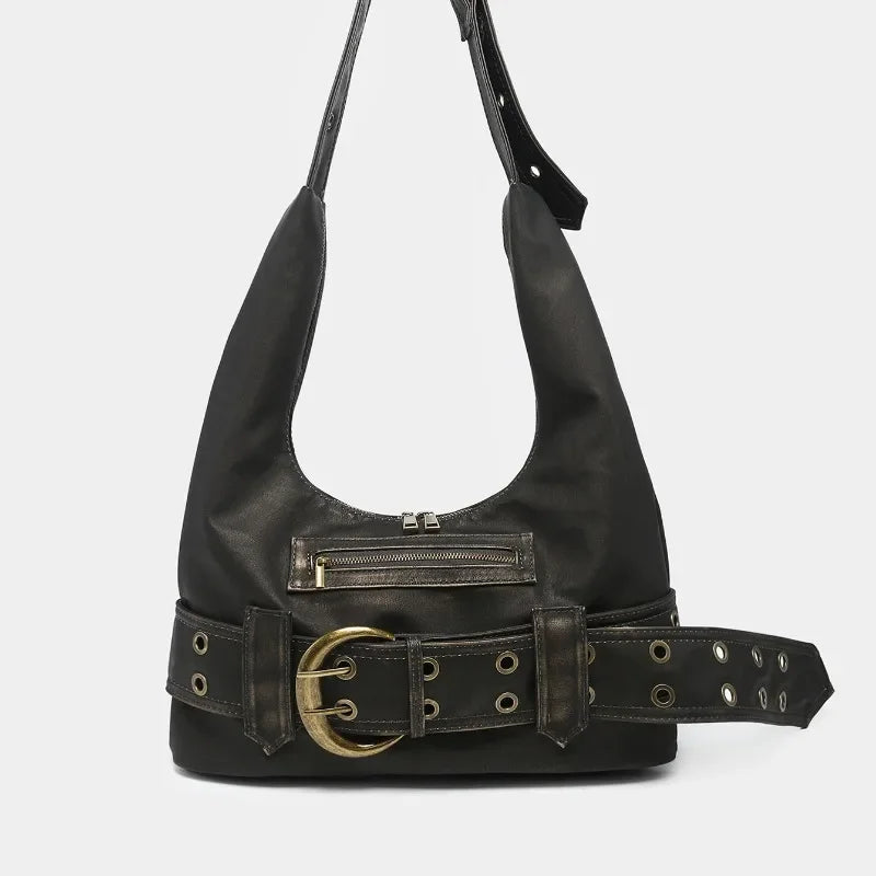 Retro Leather Belt Shoulder Bag