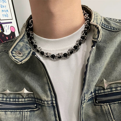 Chunky Kette / Armband mit Perlen