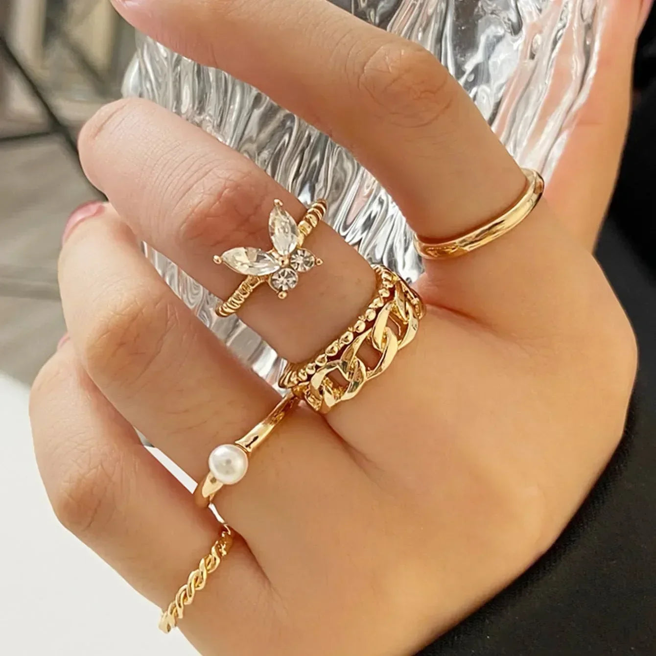 Gem Rings Set