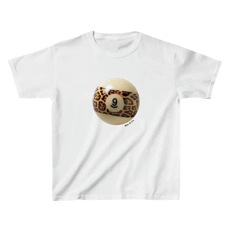 Leopard Print Billiard Ball Baby Tee