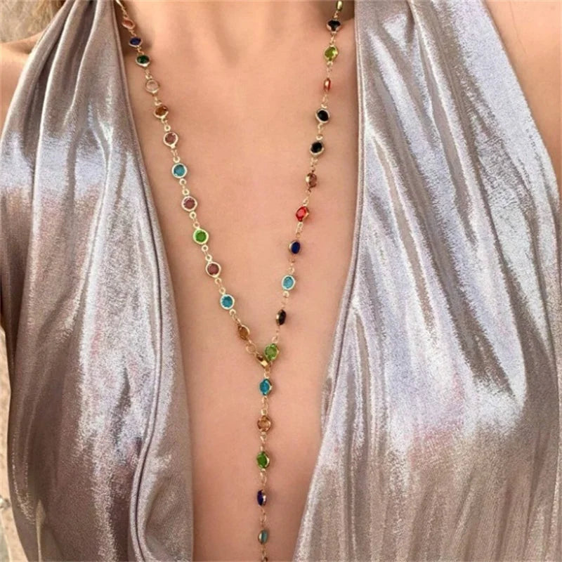 Long Crystal Necklace