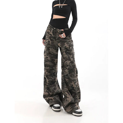 Camouflage Wide Leg Pants