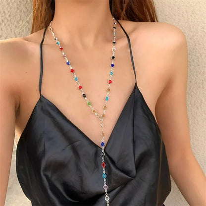 Long Crystal Necklace