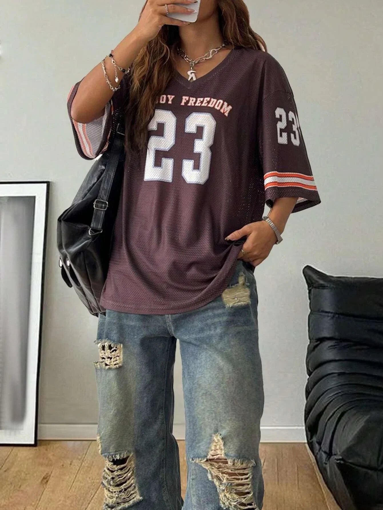 Oversized Jersey Top