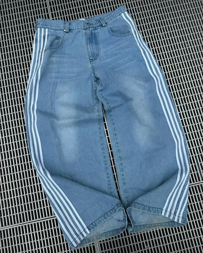 Striped Baggy Jeans