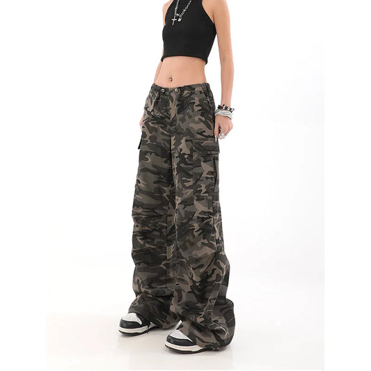 Camouflage Wide Leg Pants