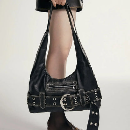 Retro Leather Belt Shoulder Bag