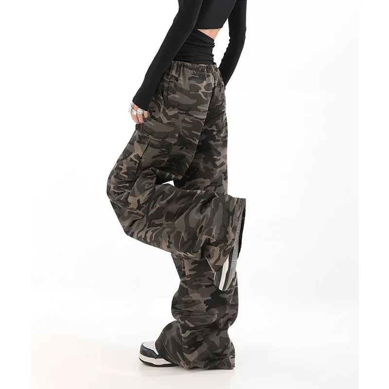 Camouflage Wide Leg Pants